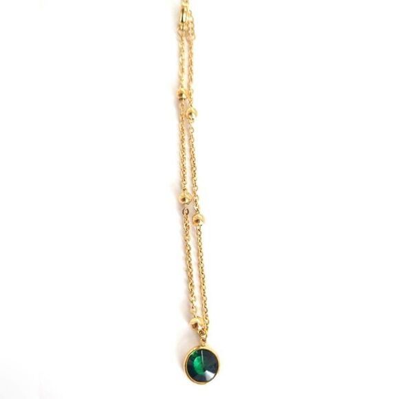 Last Chance! Green Crystal Necklace - Picture 4 of 6